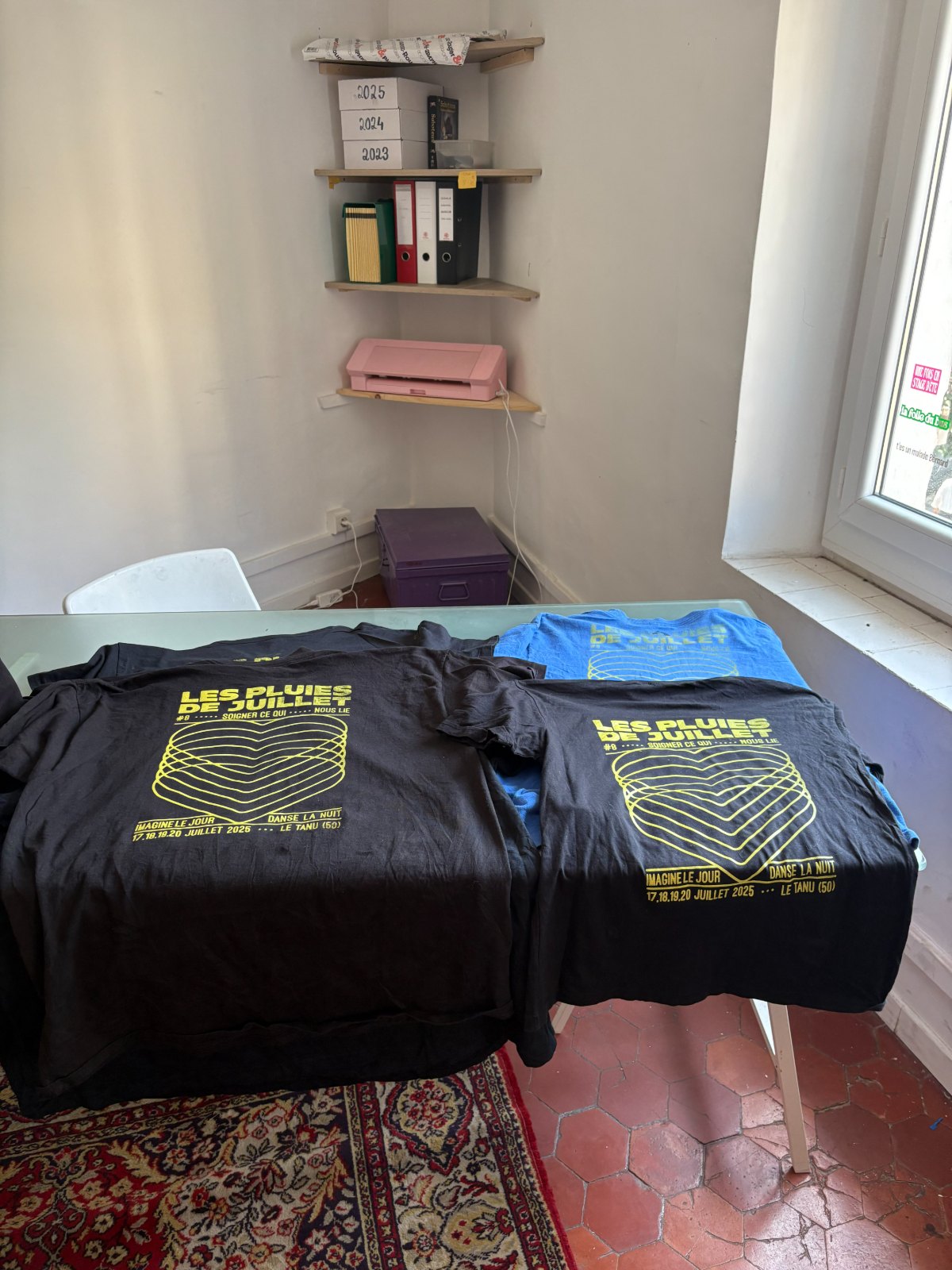 T-shirts sérigraphiés Les Pluies de Juillet